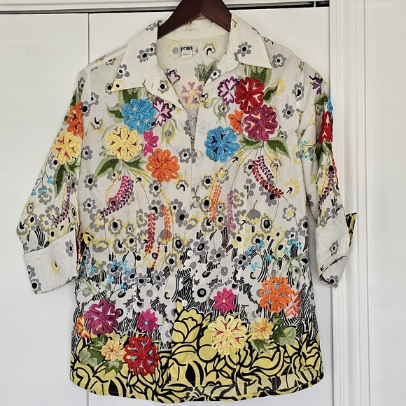 Pong Poco Ltd 3/4 sleeve top - Picture 1 of 4